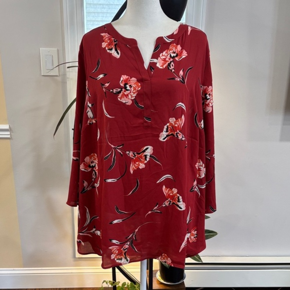 Daniel Rainn Floral Blouse size 2X
